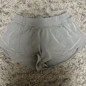 Lululemon Hotty Hot Shorts (Grey Striped)